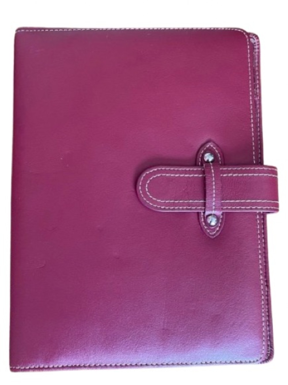 Franklin Covey Red Leather Padfolio Portfolio Organizer